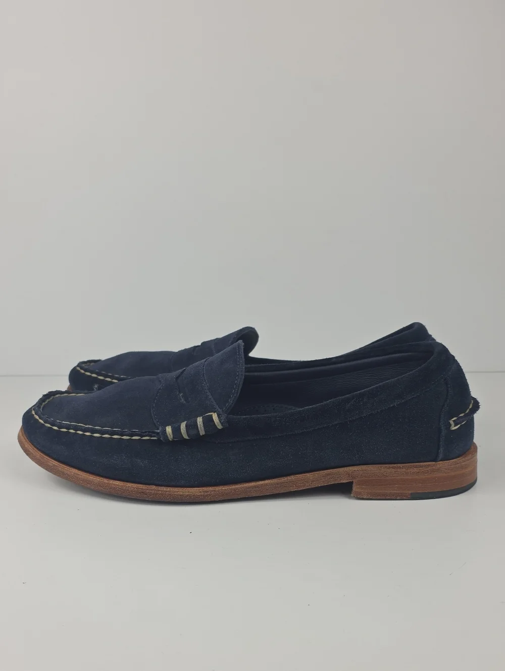 Allen Edmonds Sea Island Navy Blue Suede Men's Loafers Size 10.5